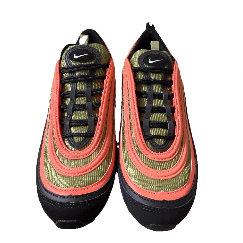 Nike By You Air Max 97 Inferred Olive Green Red | DC8134-991 Men 8.5/Women 10
